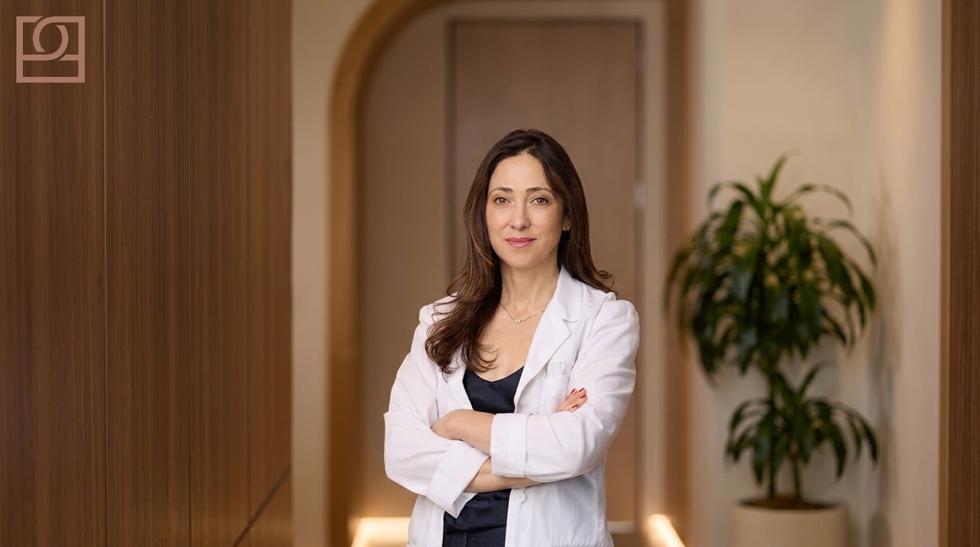 Dr Rebecca Lane, Urogynecologist Dr Rebecca Lane urogynecologist in white coat at Beverly Hills practice